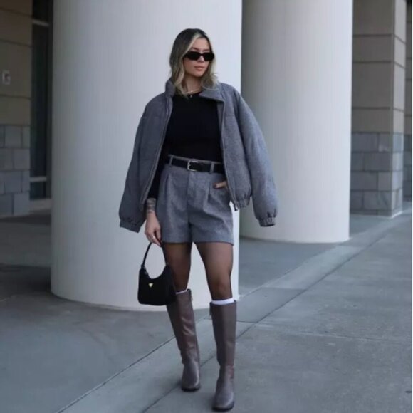 Franco Sarto Giselle Knee High Boot Black Patent Leather / Black Leather (WIDE) - Picture 4 of 14